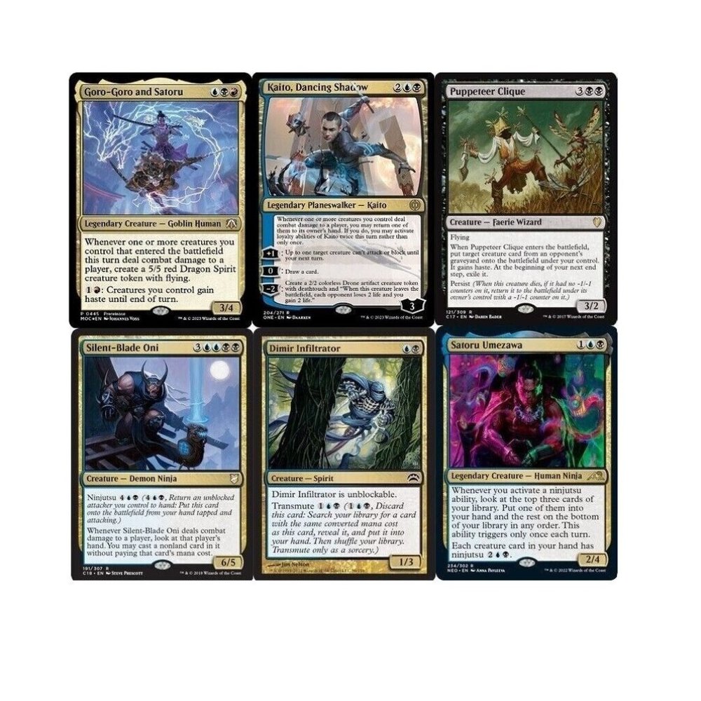 MTG Commander EDH Deck Goro-Goro and Satoru 100 Magic Cards Dragons Ninjas - NM